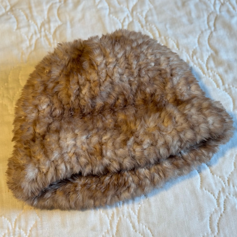 Faux Fur Hat Beanie one Size
